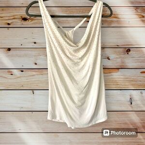 Women Tank Top Beige Size M